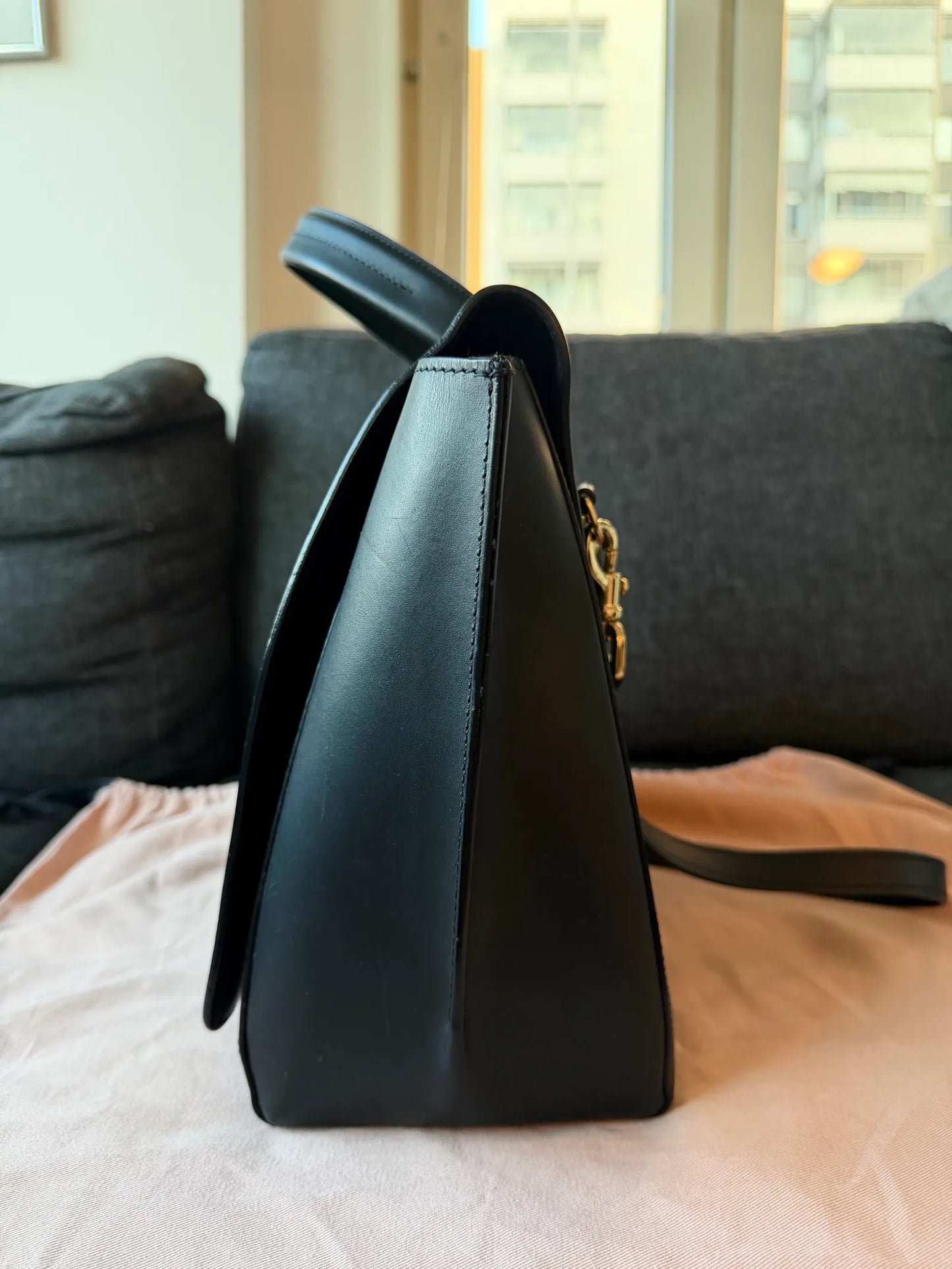 ATP Atelier Volterra Large Handbag - Black-skinnhandväska