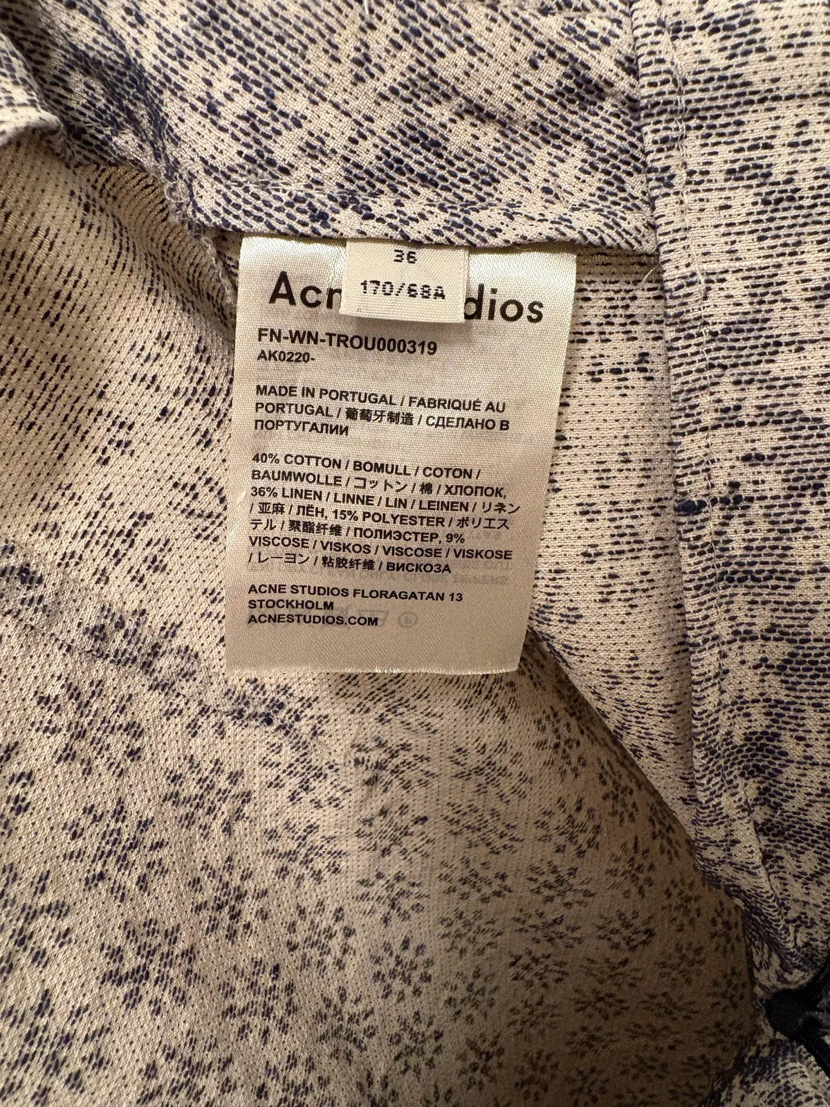 Acne Studios-kostymbyxor