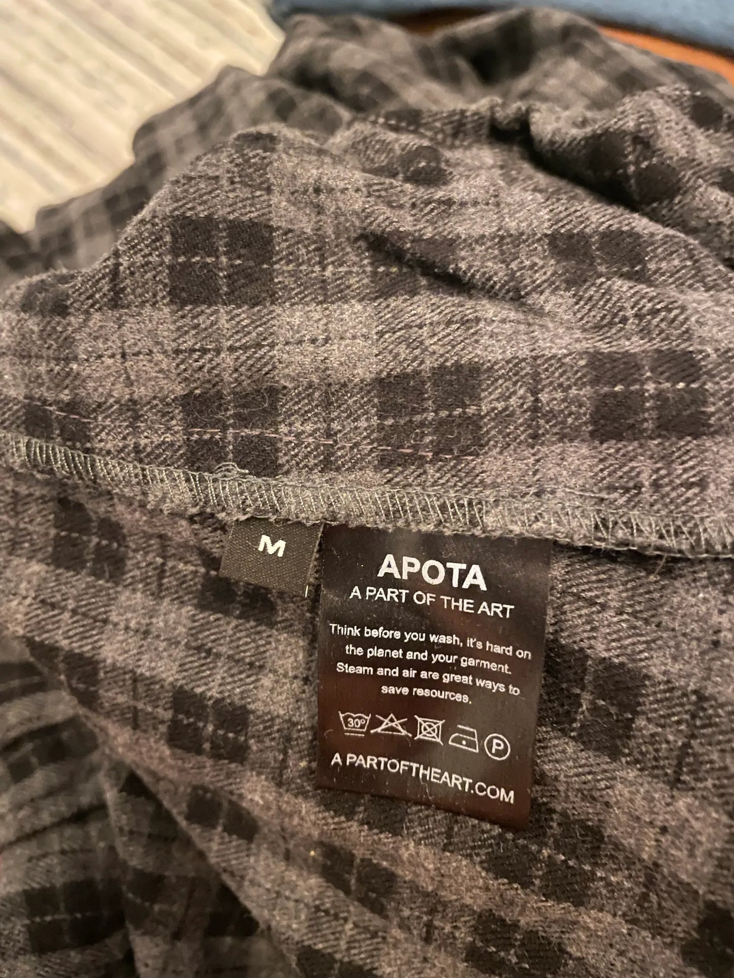 A Part Of The Art Vacant Black Check-byxor