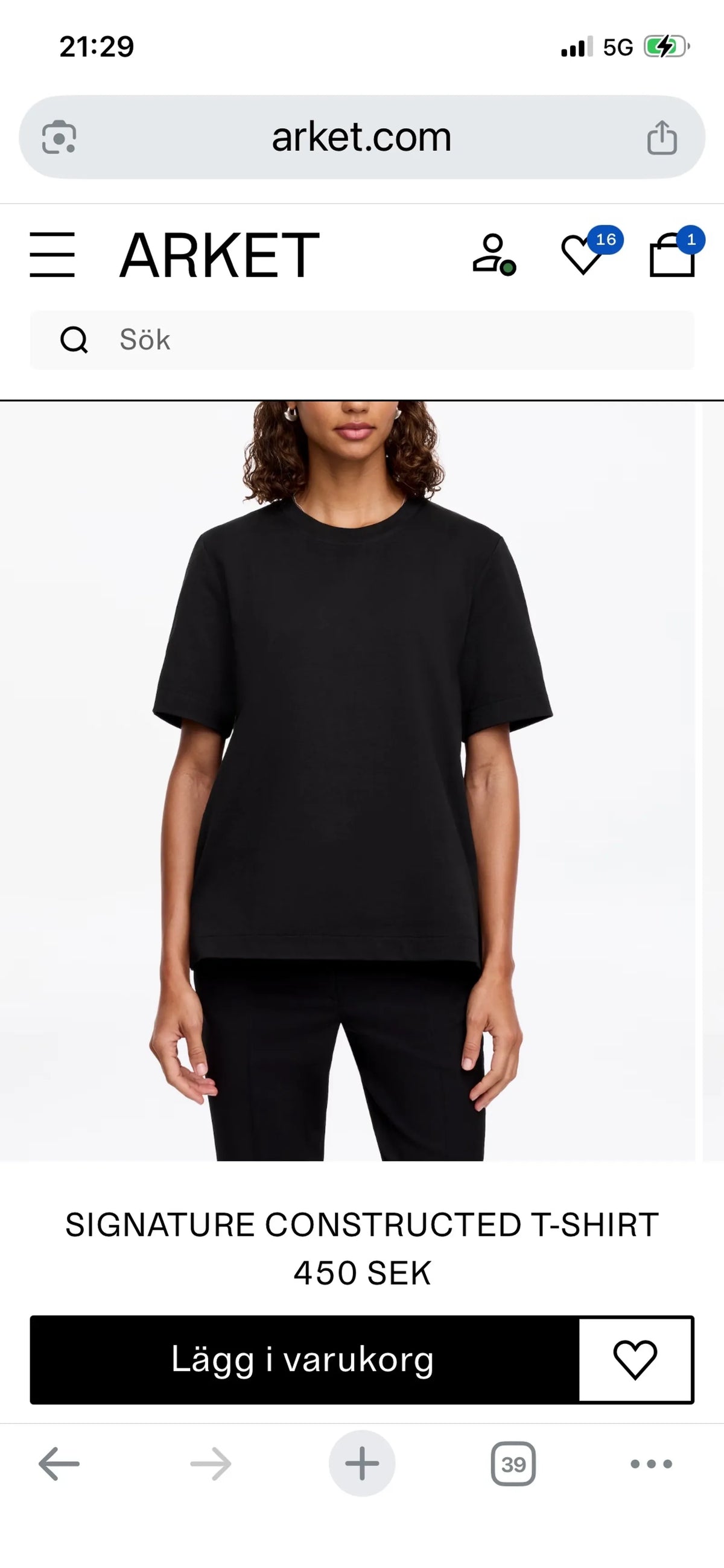 Arket Signature Constructed-t-shirt NWT