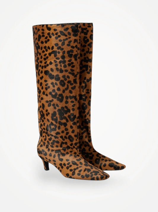 Toteme Wide Shaft Calf Hair Knee-high Boots