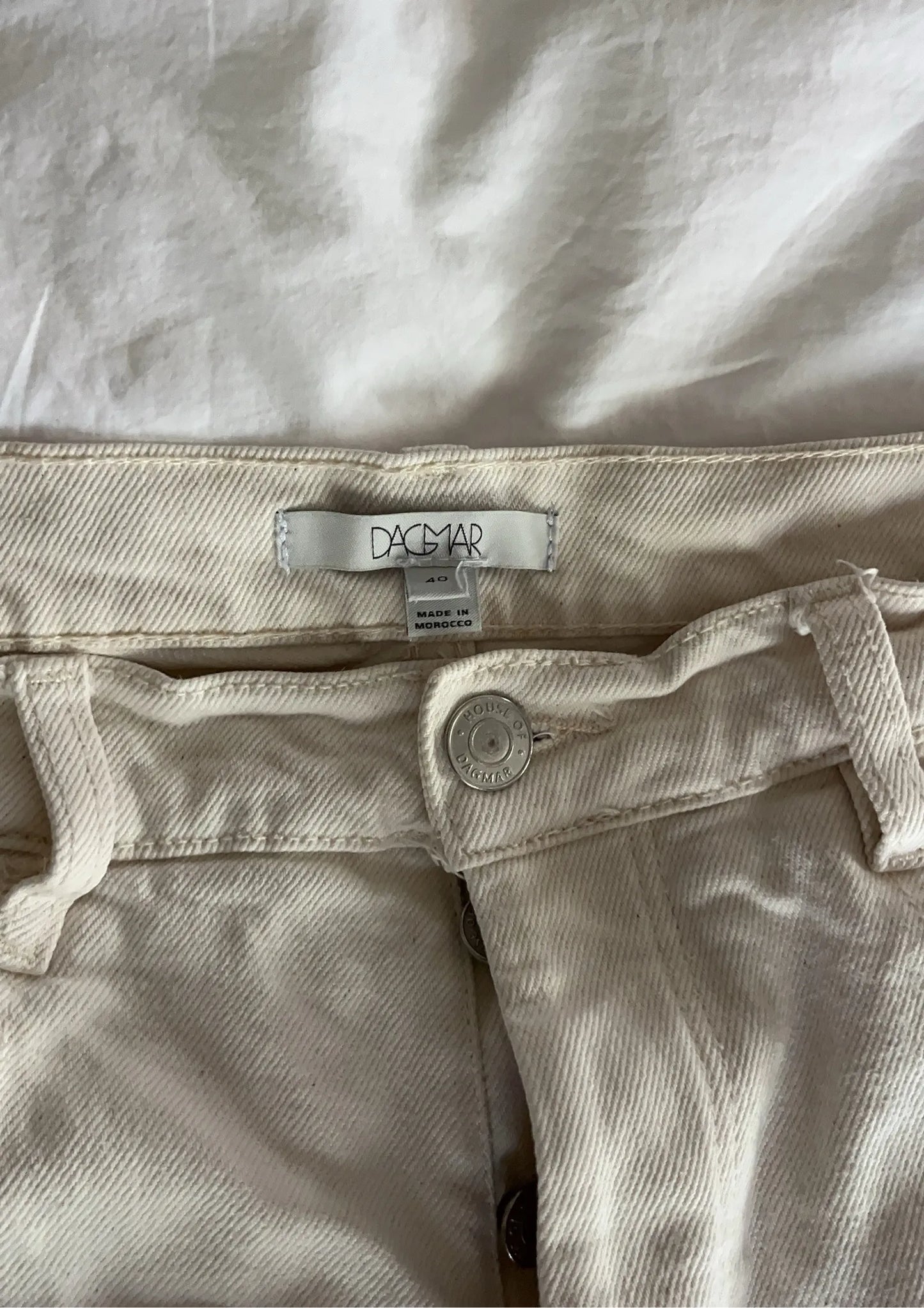 Dagmar Cropped Offwhite Jeans