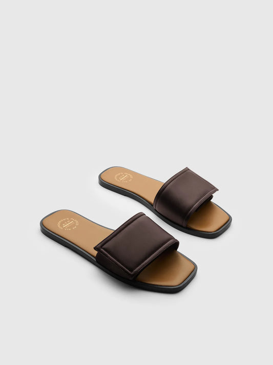 ATP Atelier Tirano Walnut Nappa Flat Sandals