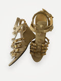 Balenciaga Arena Studded Gladiator Wedge-skinnsandaler NWOT