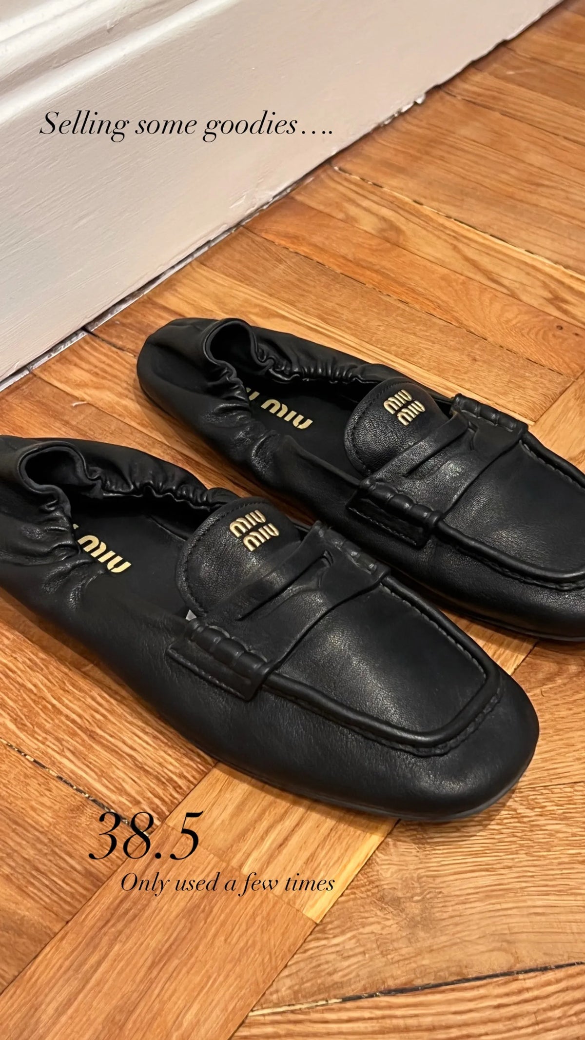 Miu Miu Ruches Nappa Leather-skinnloafers