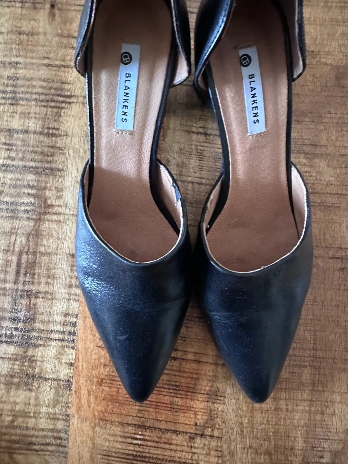 Blankens The Riverside Black Leather-skinnklackar