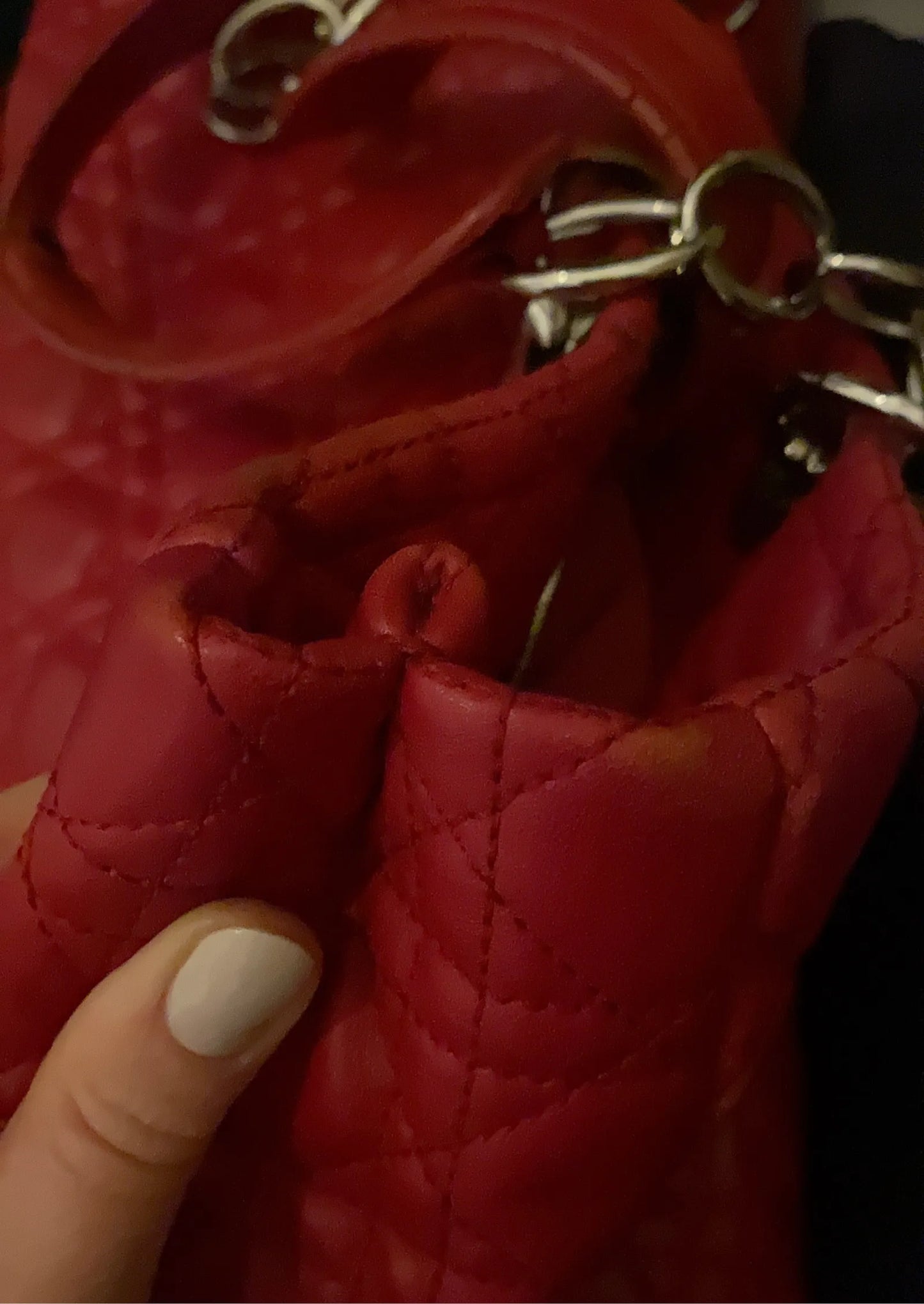 Christian Dior Cannage Soft Shopping-skinnhandväska