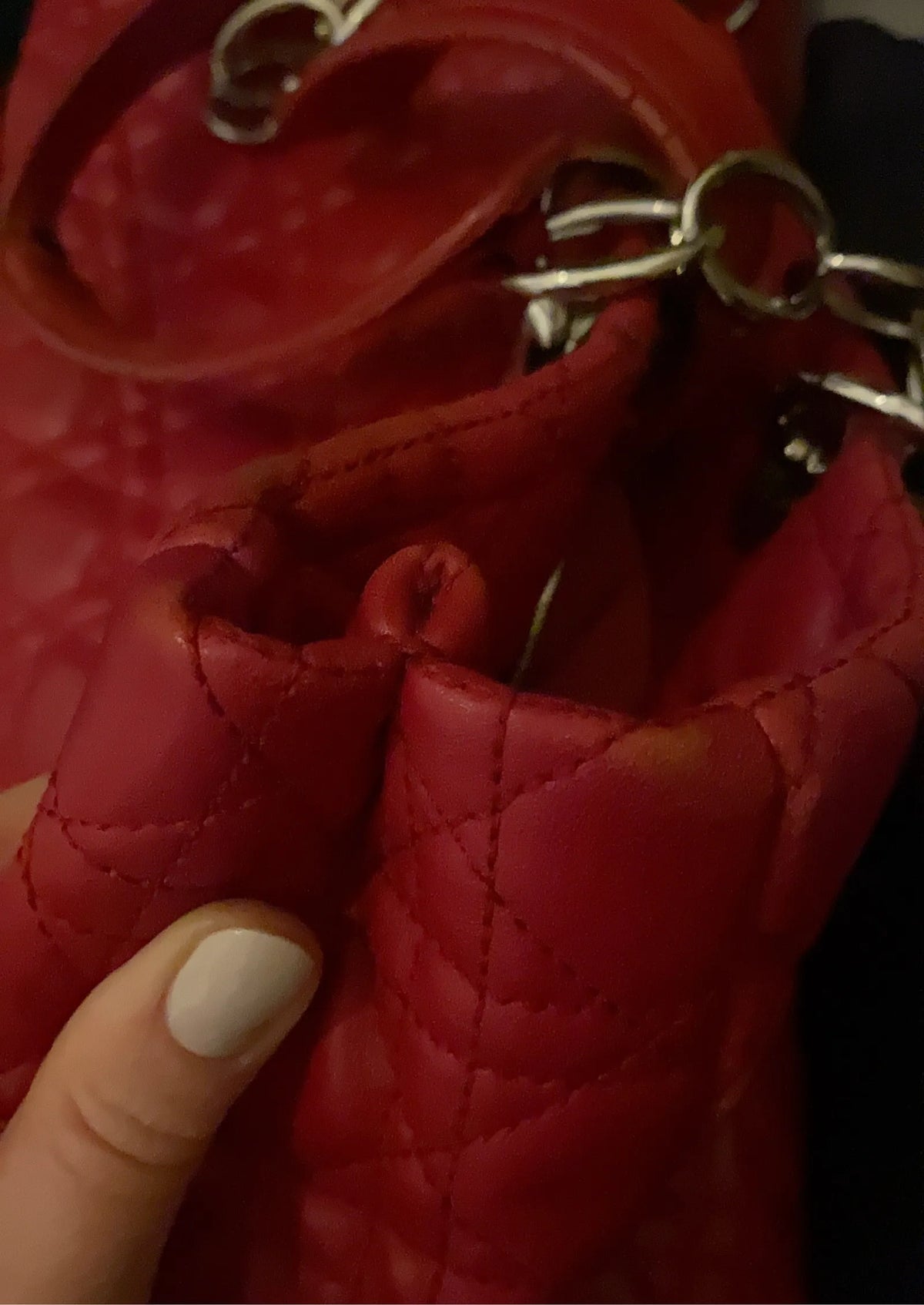 Christian Dior Cannage Soft Shopping-skinnhandväska