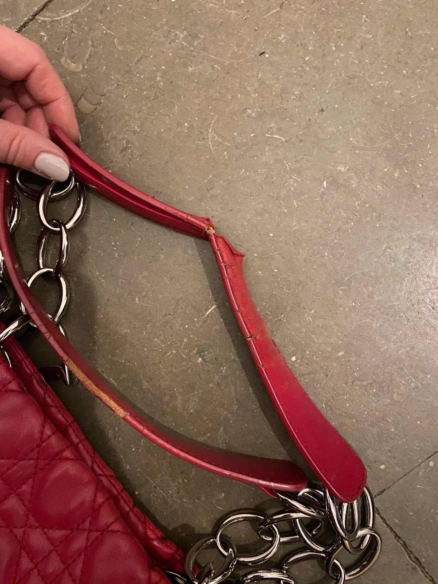 Christian Dior Cannage Soft Shopping-skinnhandväska