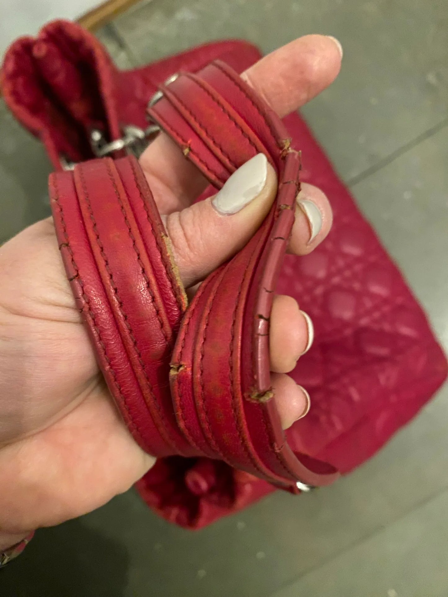 Christian Dior Cannage Soft Shopping-skinnhandväska