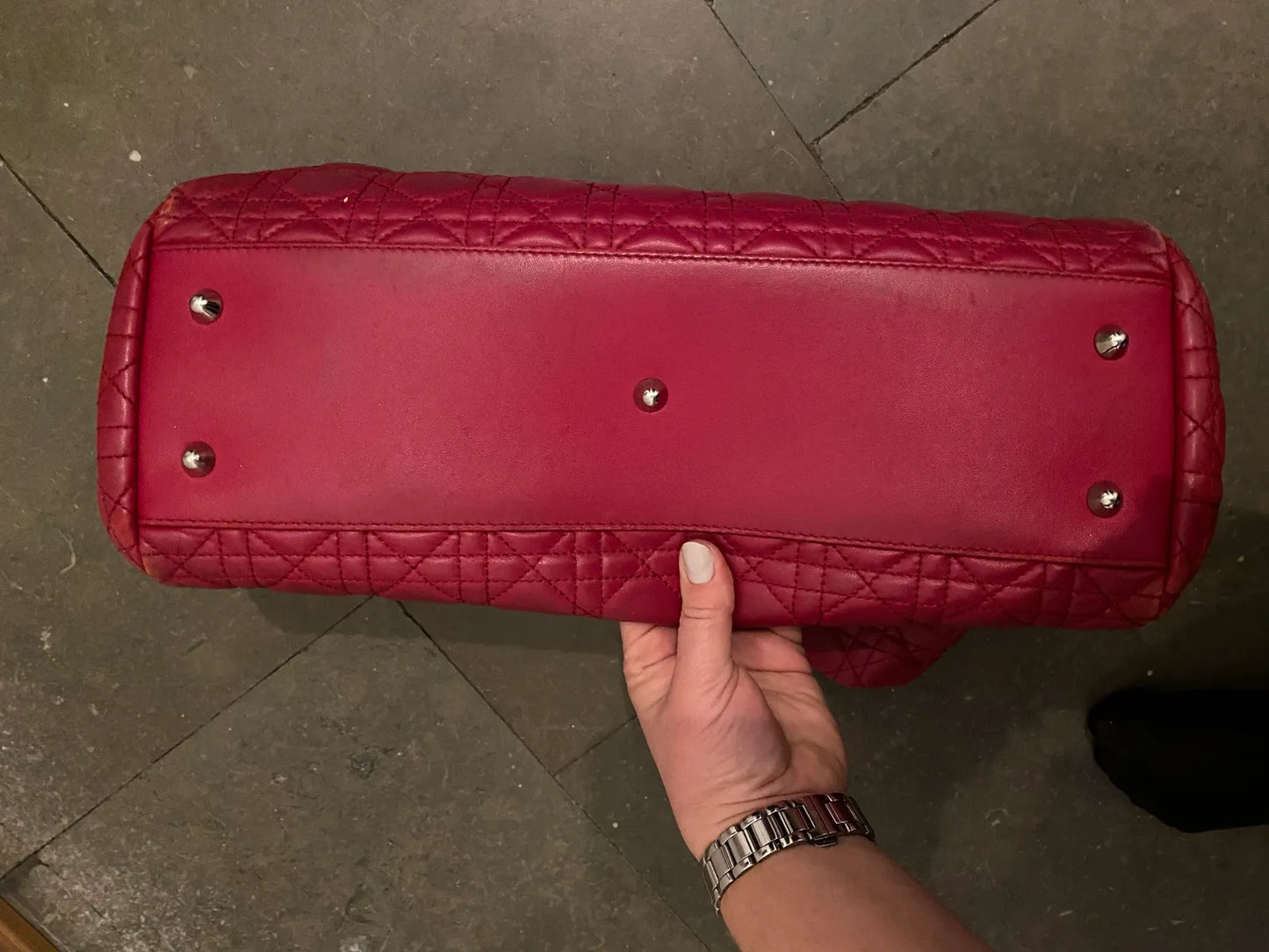 Christian Dior Cannage Soft Shopping-skinnhandväska