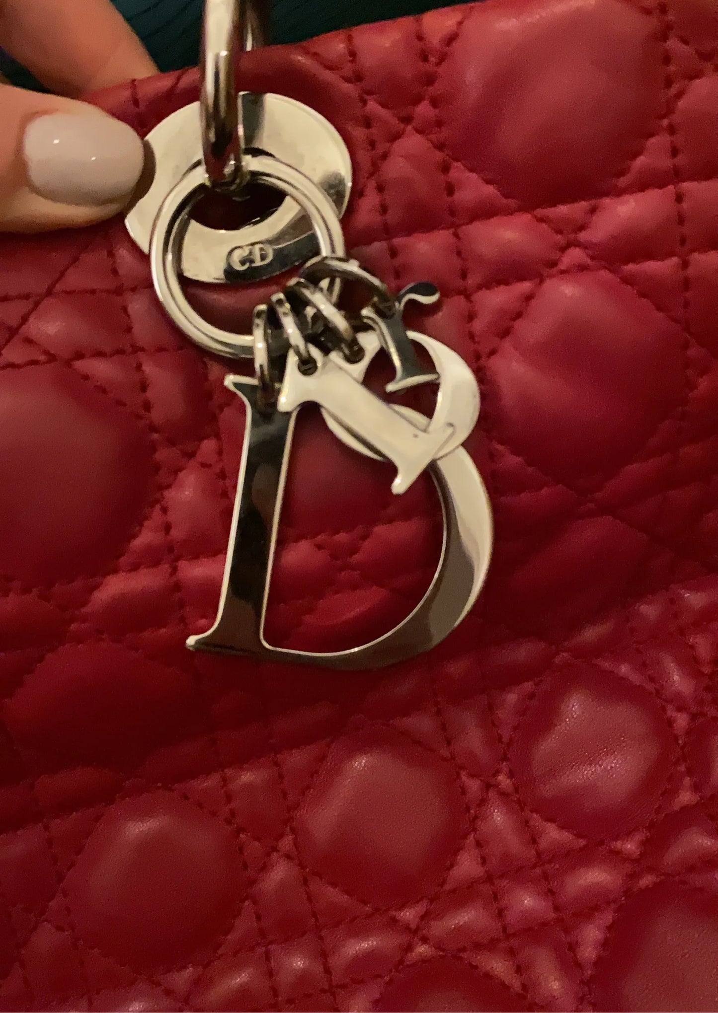 Christian Dior Cannage Soft Shopping-skinnhandväska