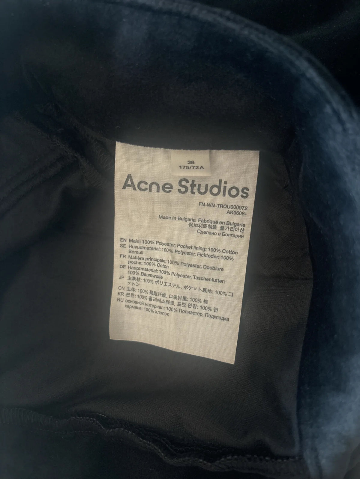 Acne Studios Fn-wn-trou000972-byxor