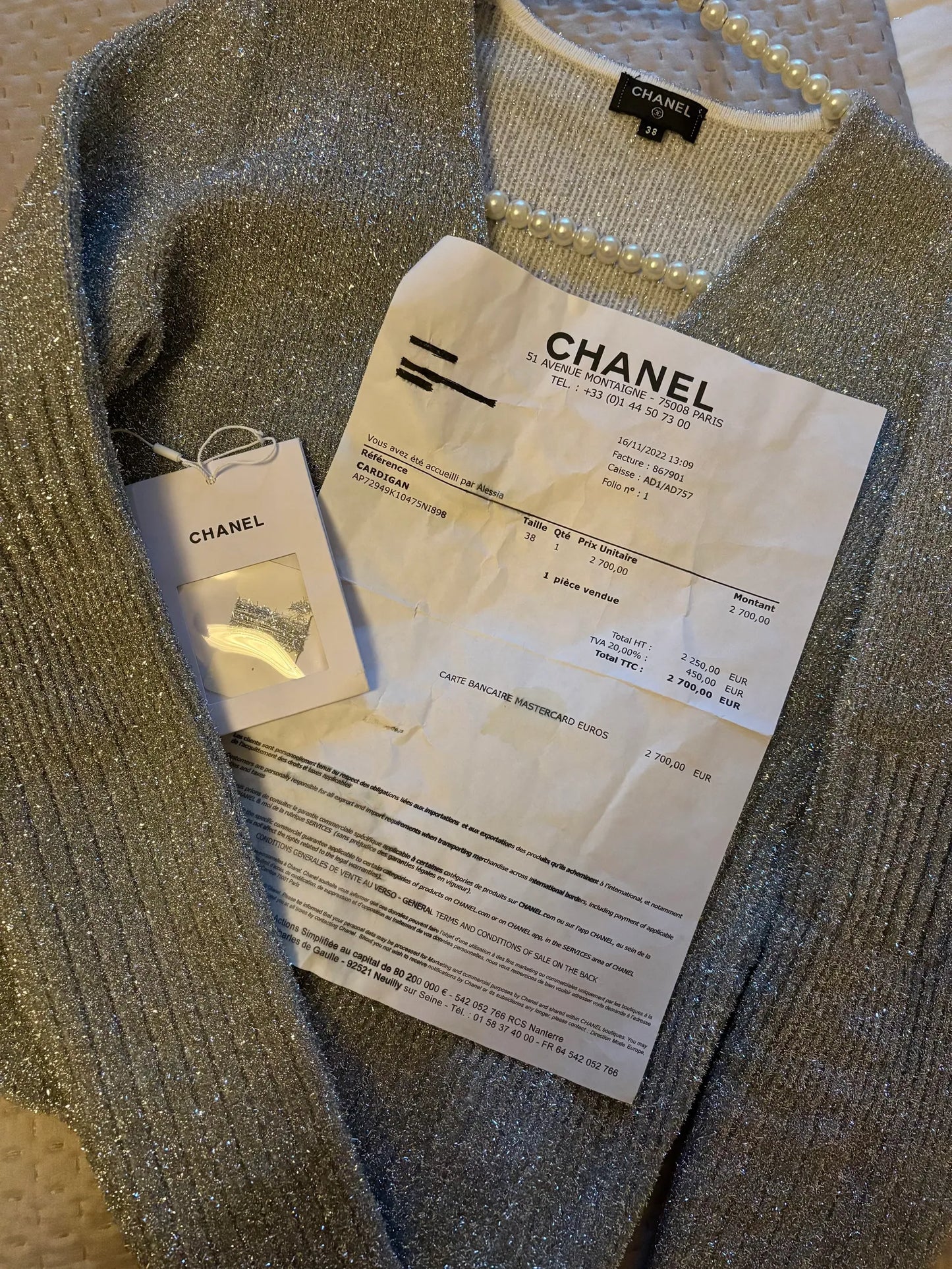 Chanel Metallic-kofta