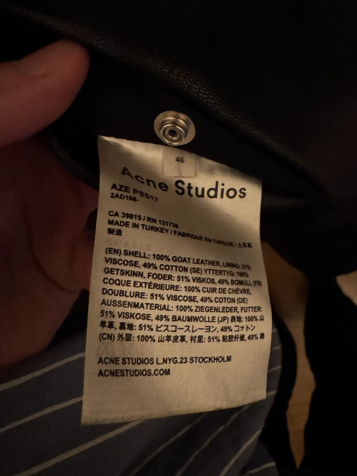 Acne Studios Aze Leather jacket