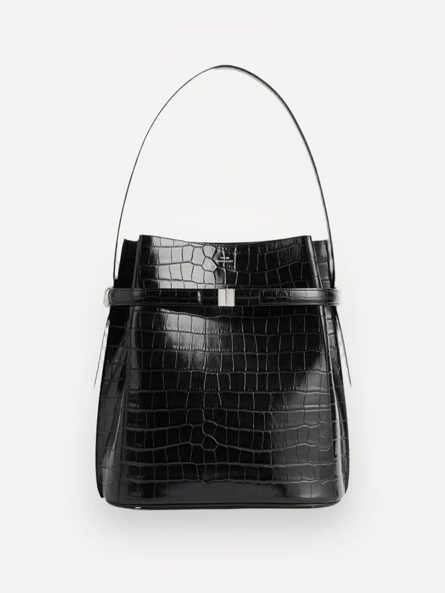 Toteme Crocco-embossed Bucket Handbag