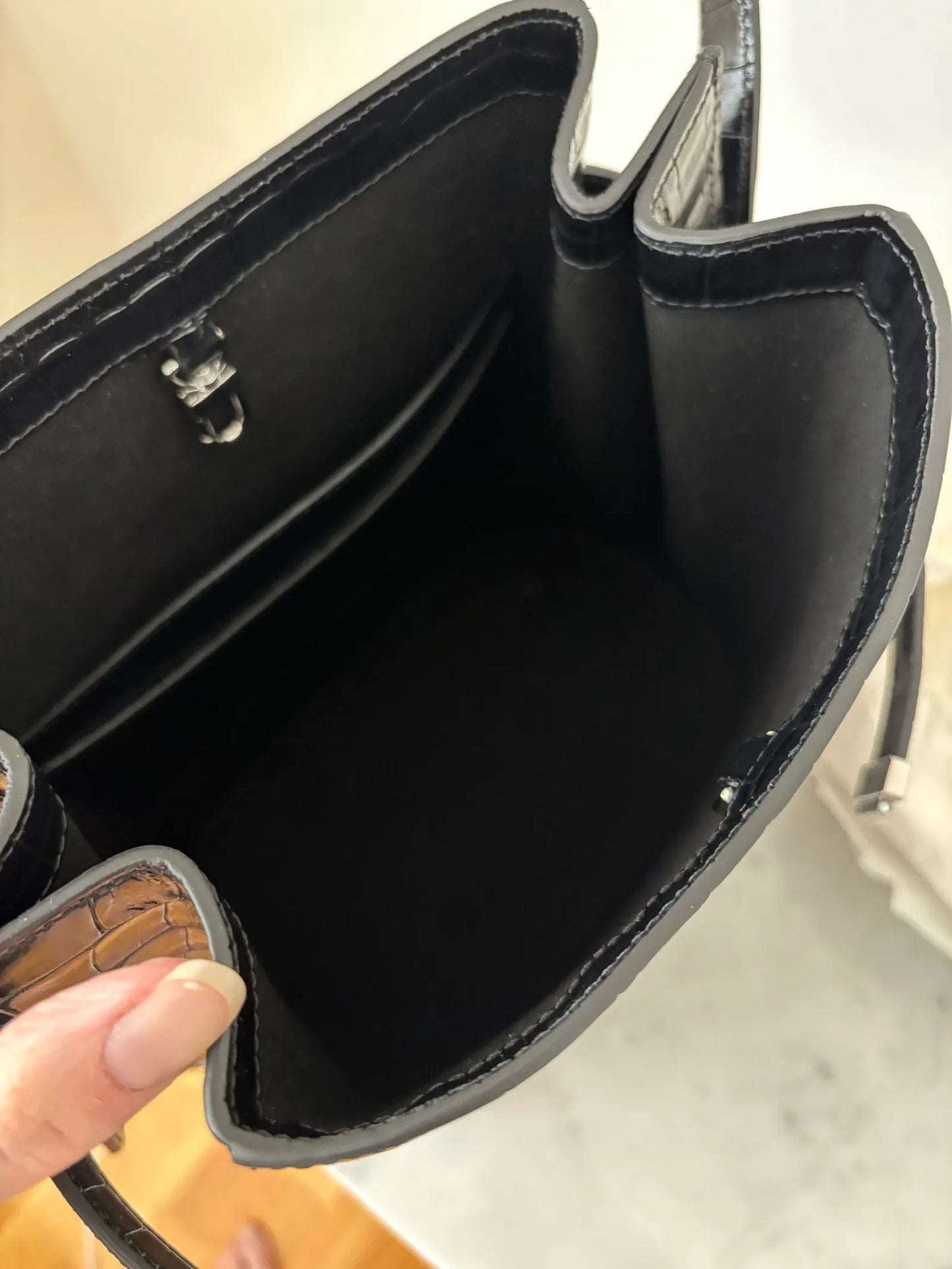 Toteme Crocco-embossed Bucket Handbag