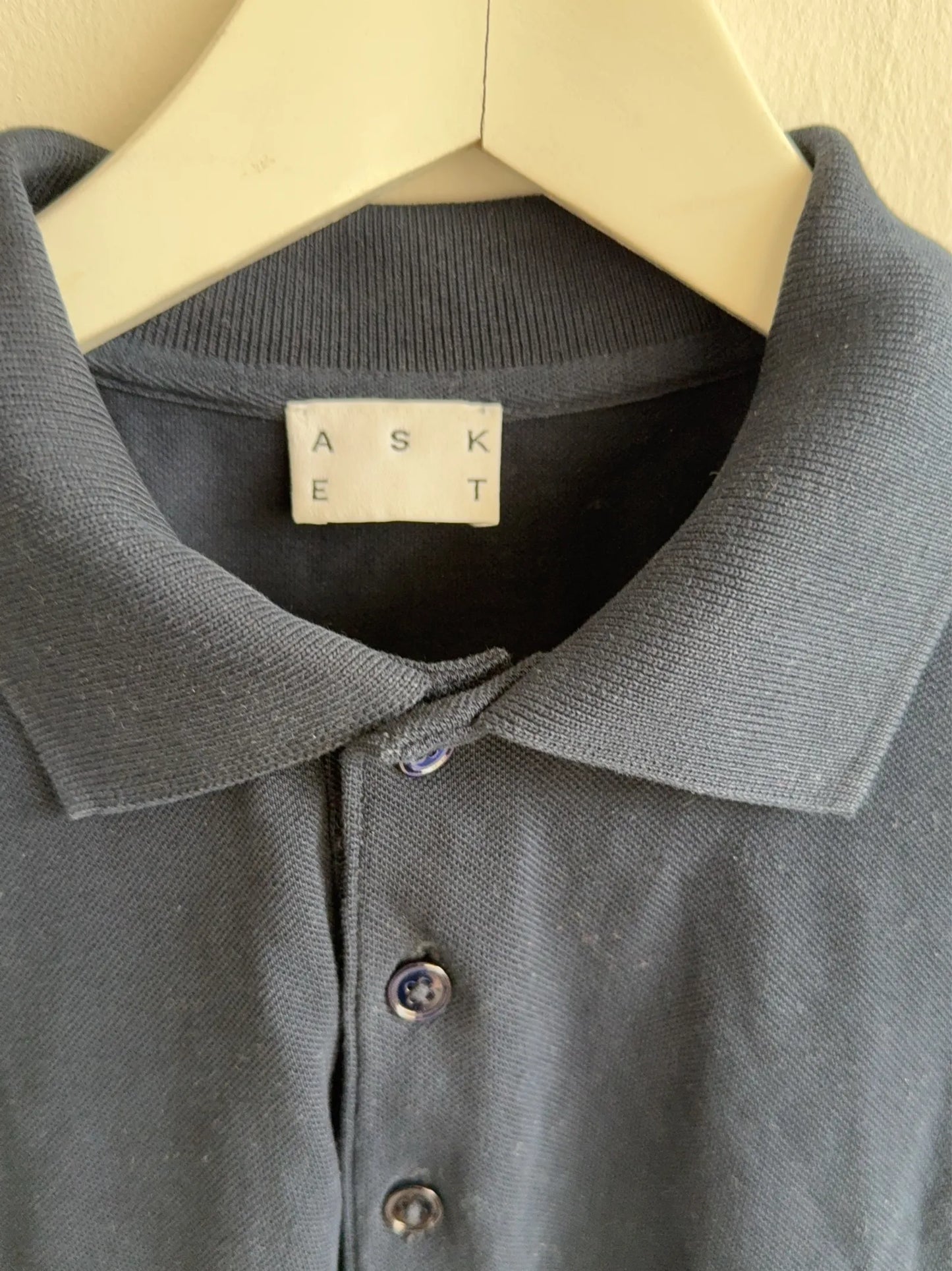 Asket The Loong Sleeve Pique Polo-piké