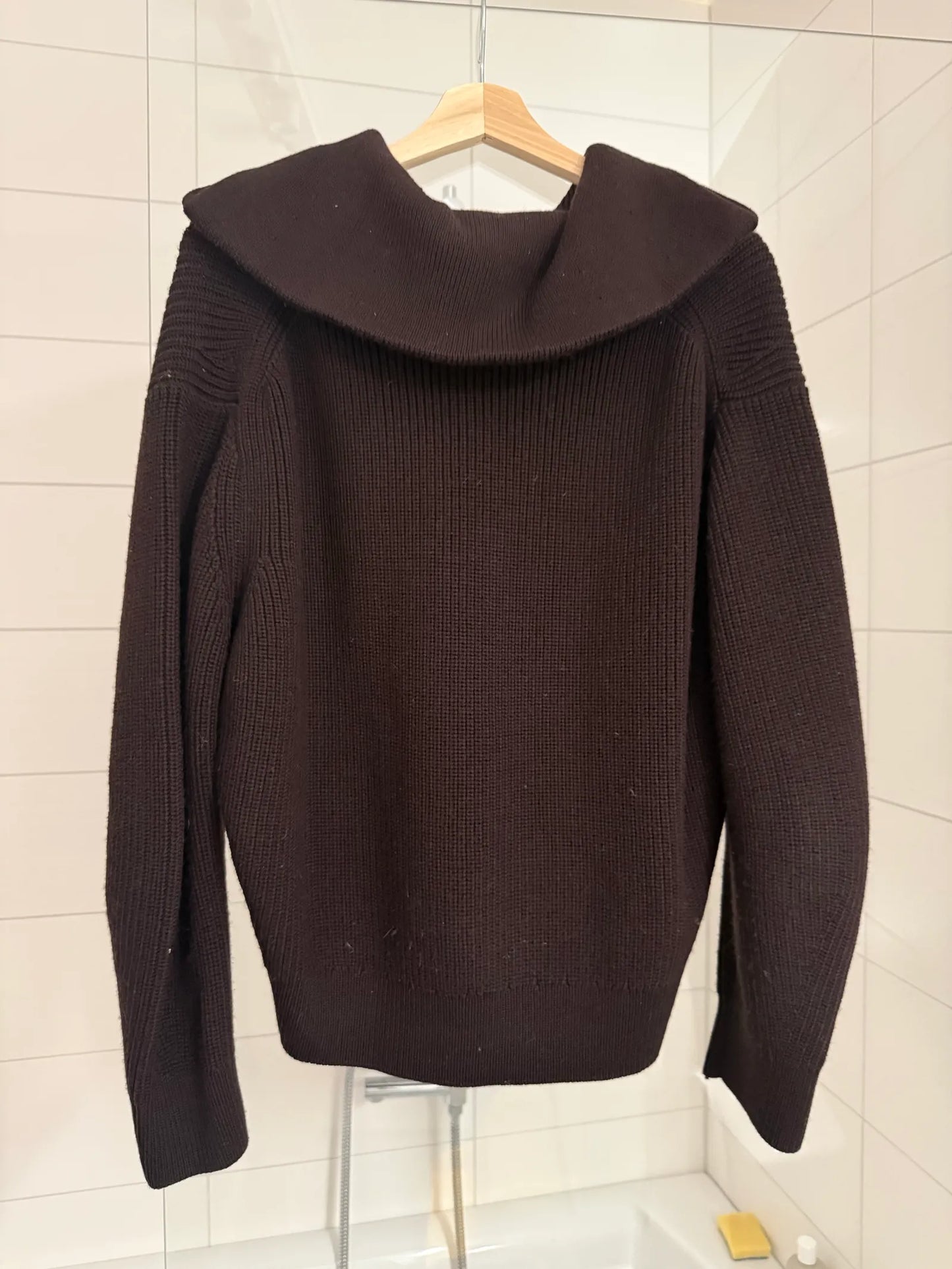 Cos Wool And Cotton Half Zip Sweatshirt