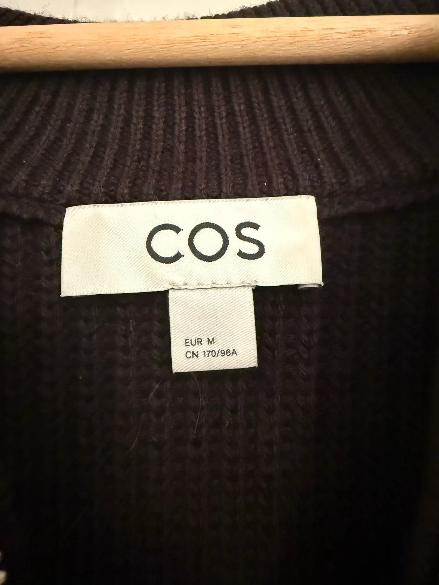 Cos Wool And Cotton Half Zip Sweatshirt