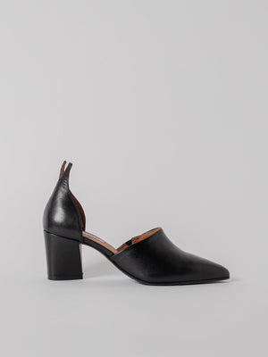 Blankens The Riverside Black Leather-skinnklackar NWOT