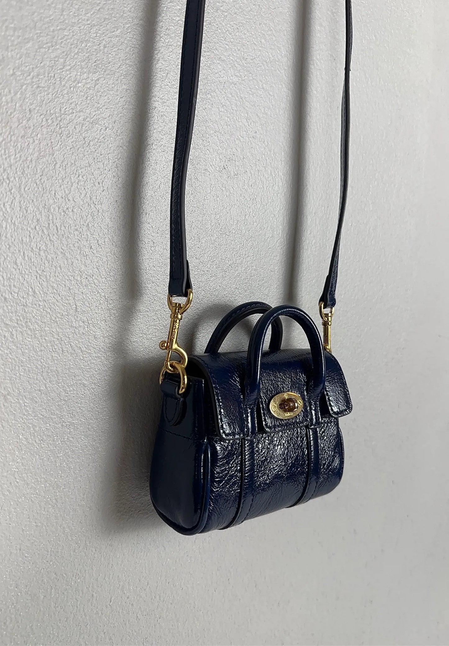 Mulberry-skinnaxelremsväska NWT