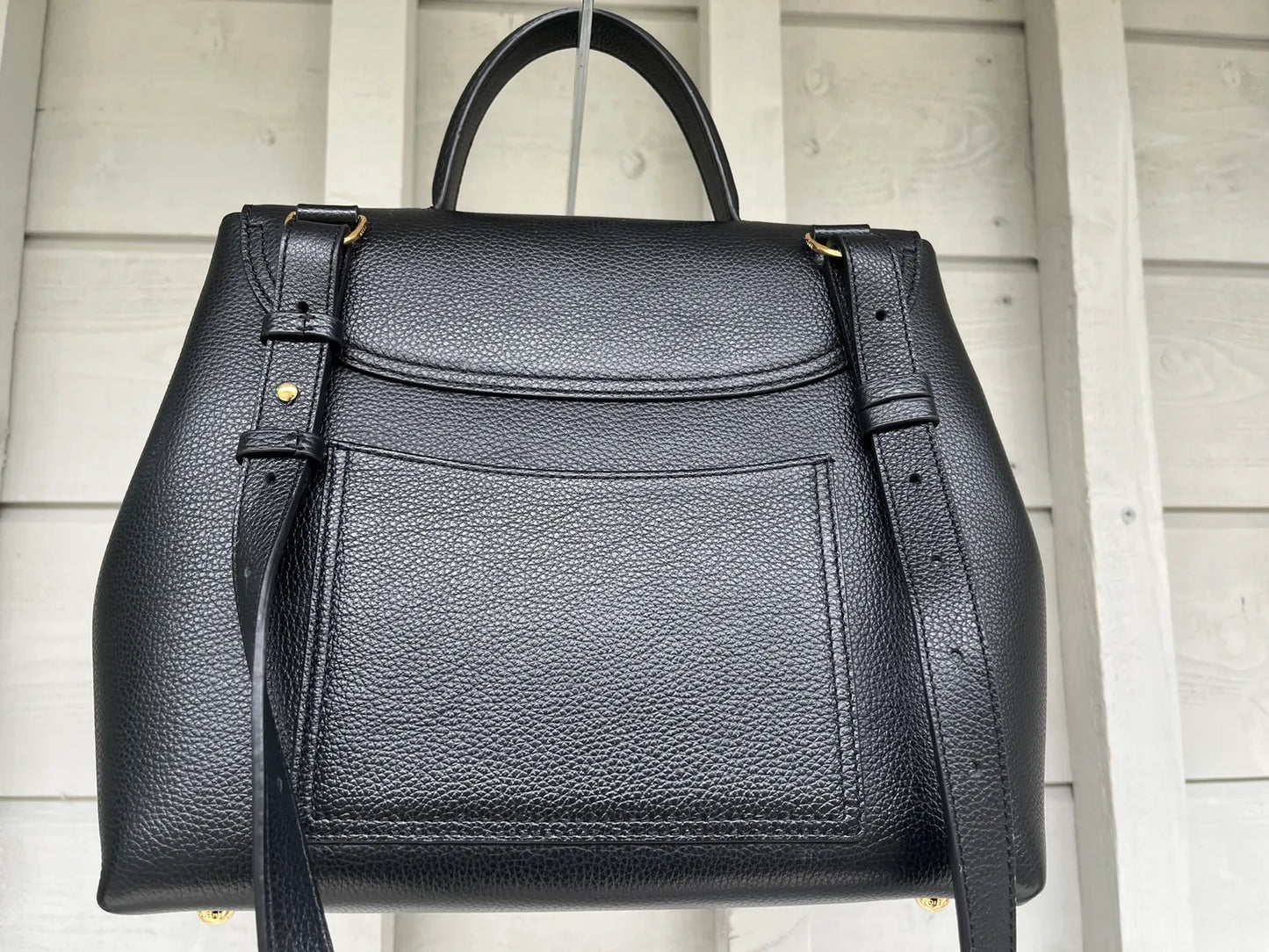 Polene Numéro Un, Edition Textured Black Shoulder bag