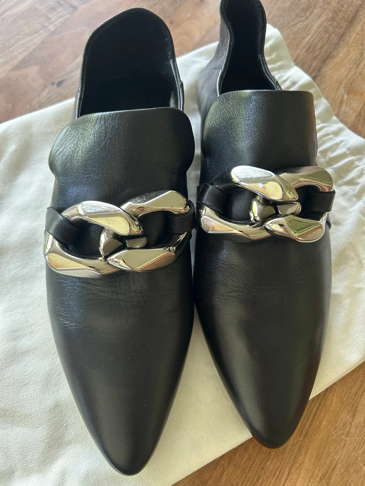 Rodebjer Mollie-skinnloafers NWOT