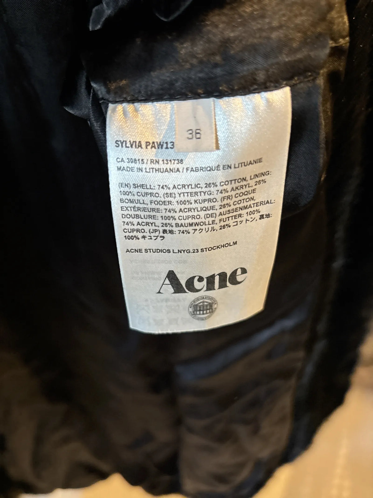 Acne Studios Sylvia-kappa