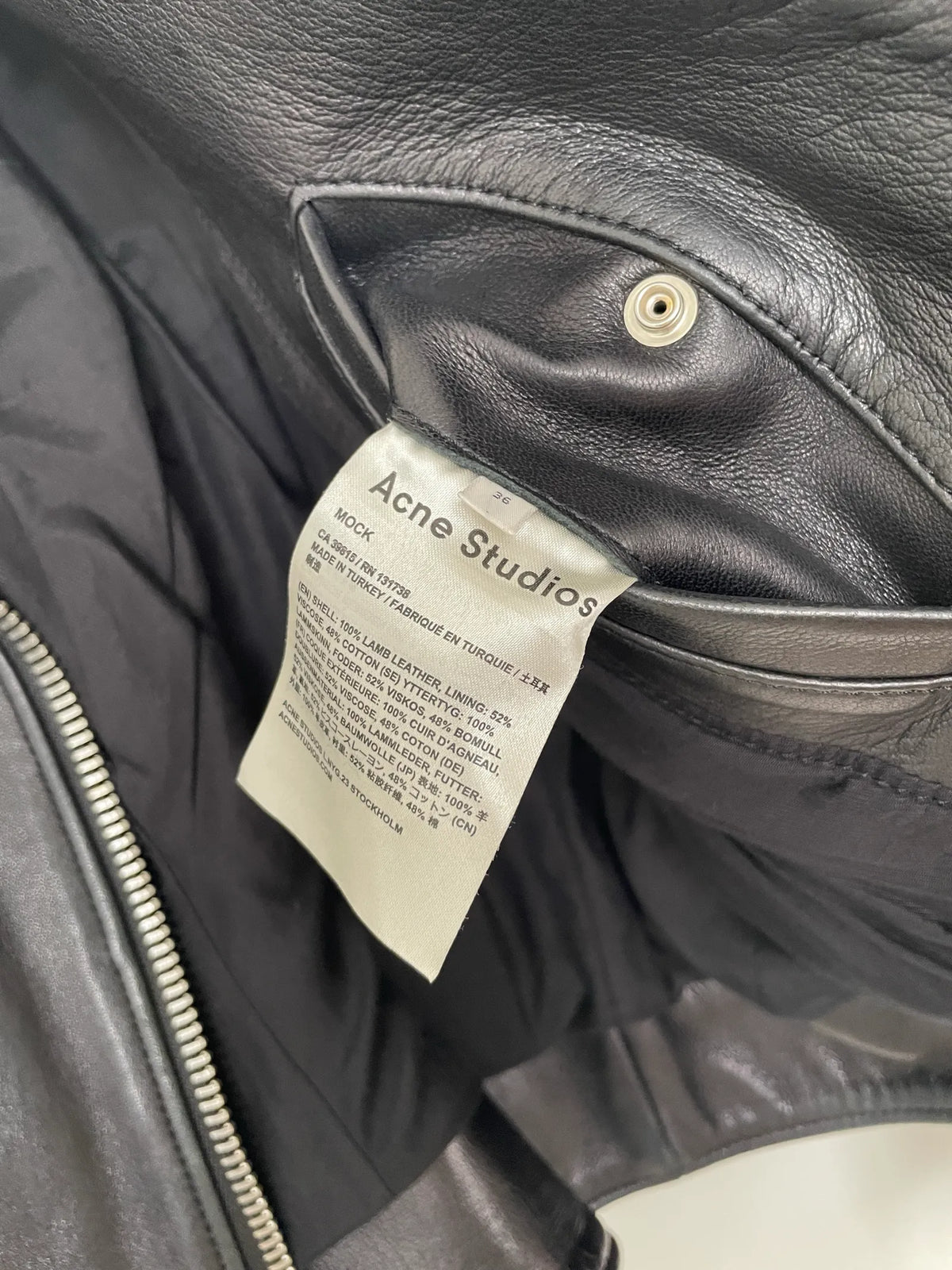 Acne Studios Mock Leather Leather jacket