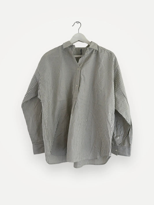 Toteme Striped Half-placket-skjorta NWT
