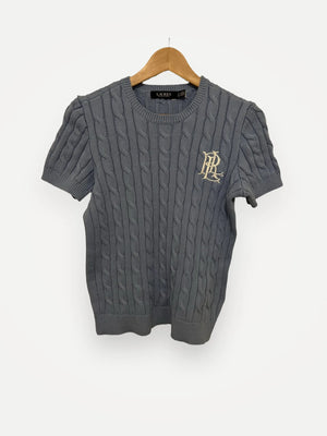 Ralph Lauren Polo Women's Cable Knit Cotton Short Sleeve Sweater