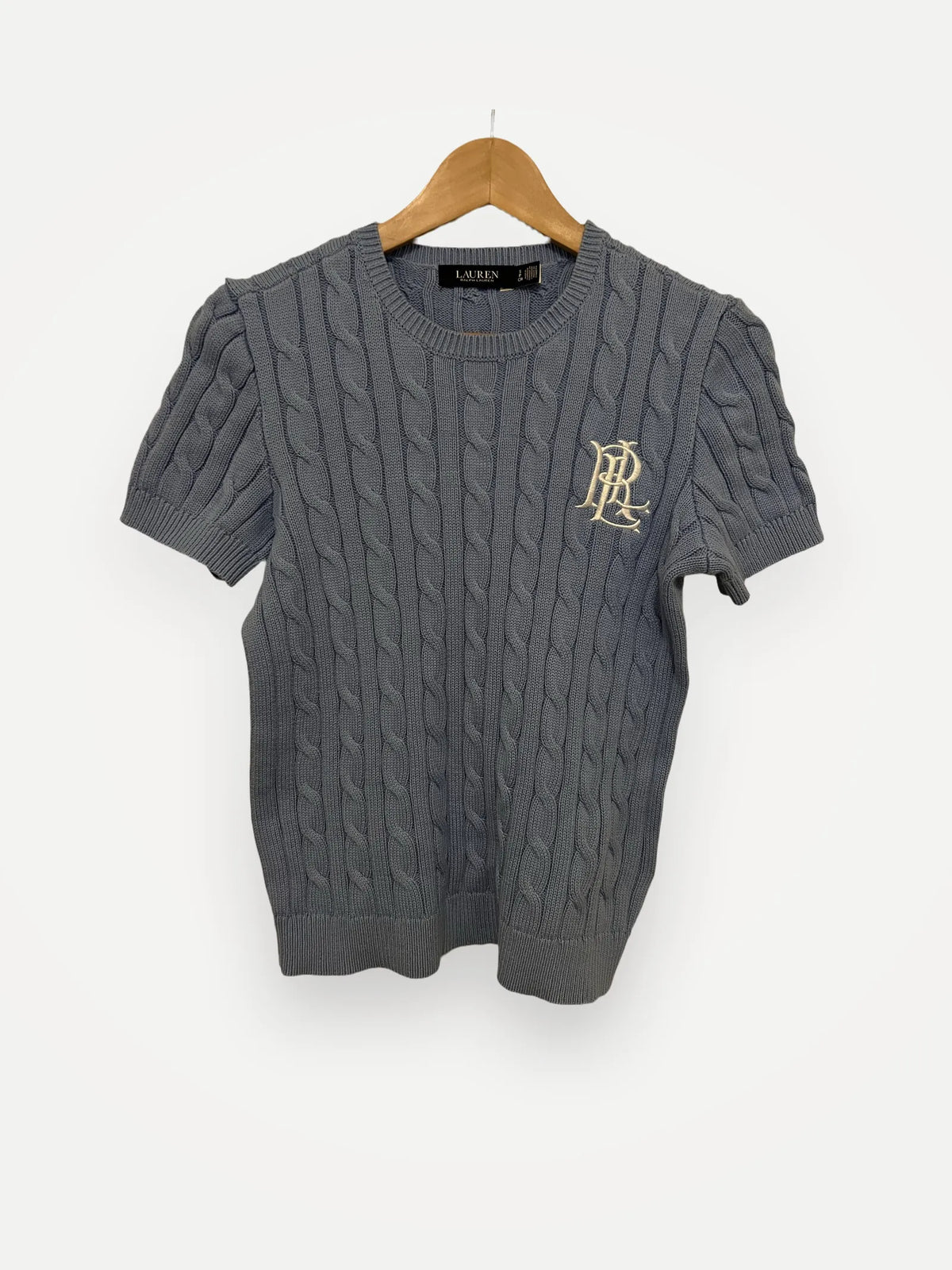 Ralph Lauren Polo Women's Cable Knit Cotton Short Sleeve Sweater