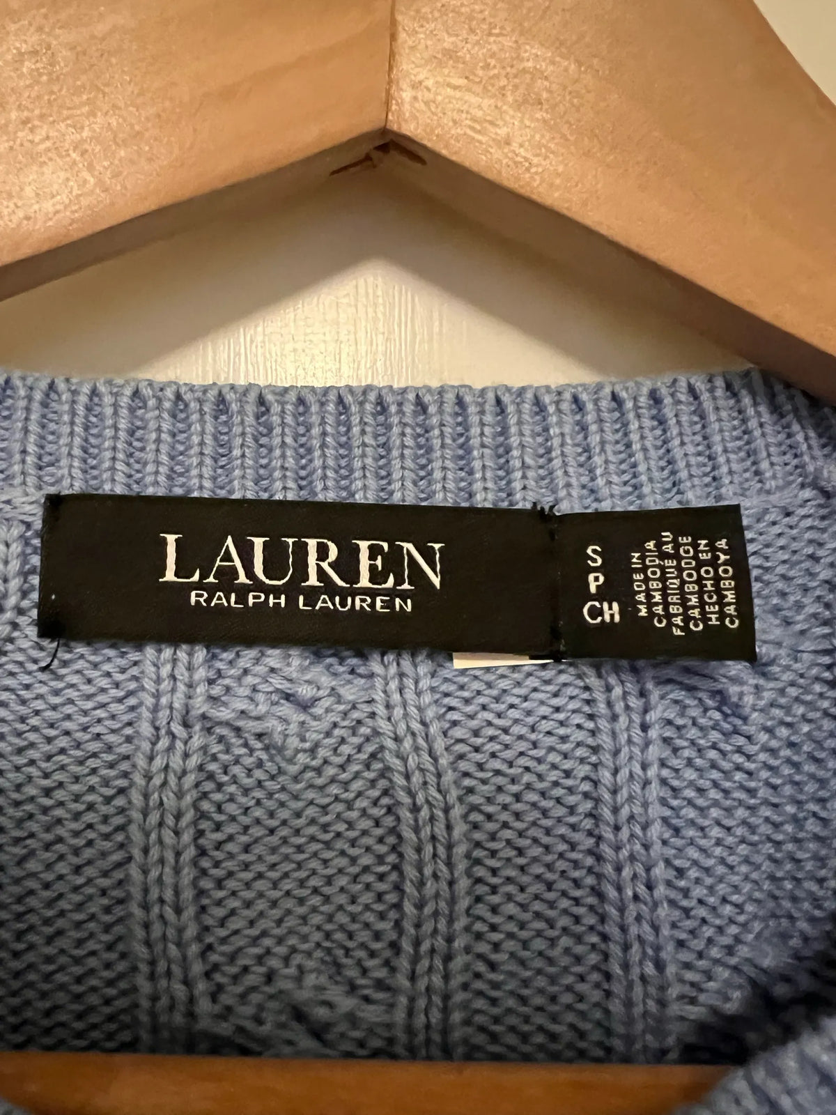 Ralph Lauren Polo Women's Cable Knit Cotton Short Sleeve Sweater