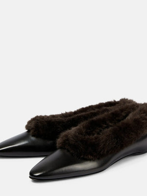 Toteme-skinnballerinaskor