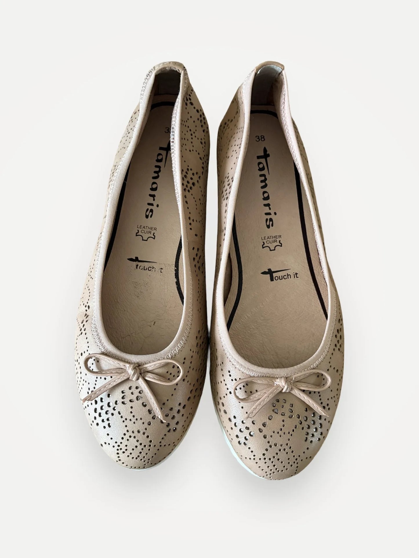 Tamaris-skinnballerinaskor NWOT