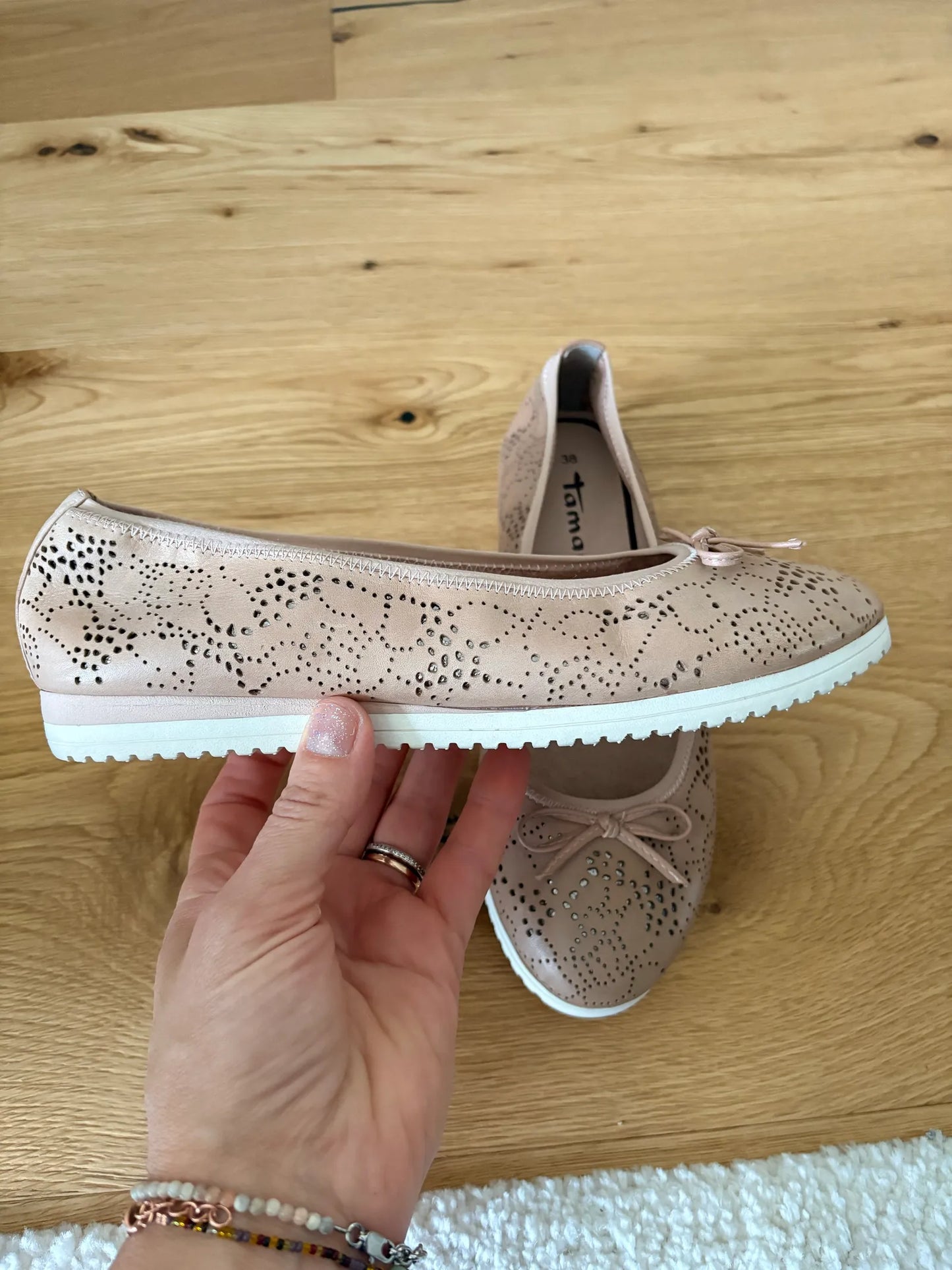 Tamaris-skinnballerinaskor NWOT