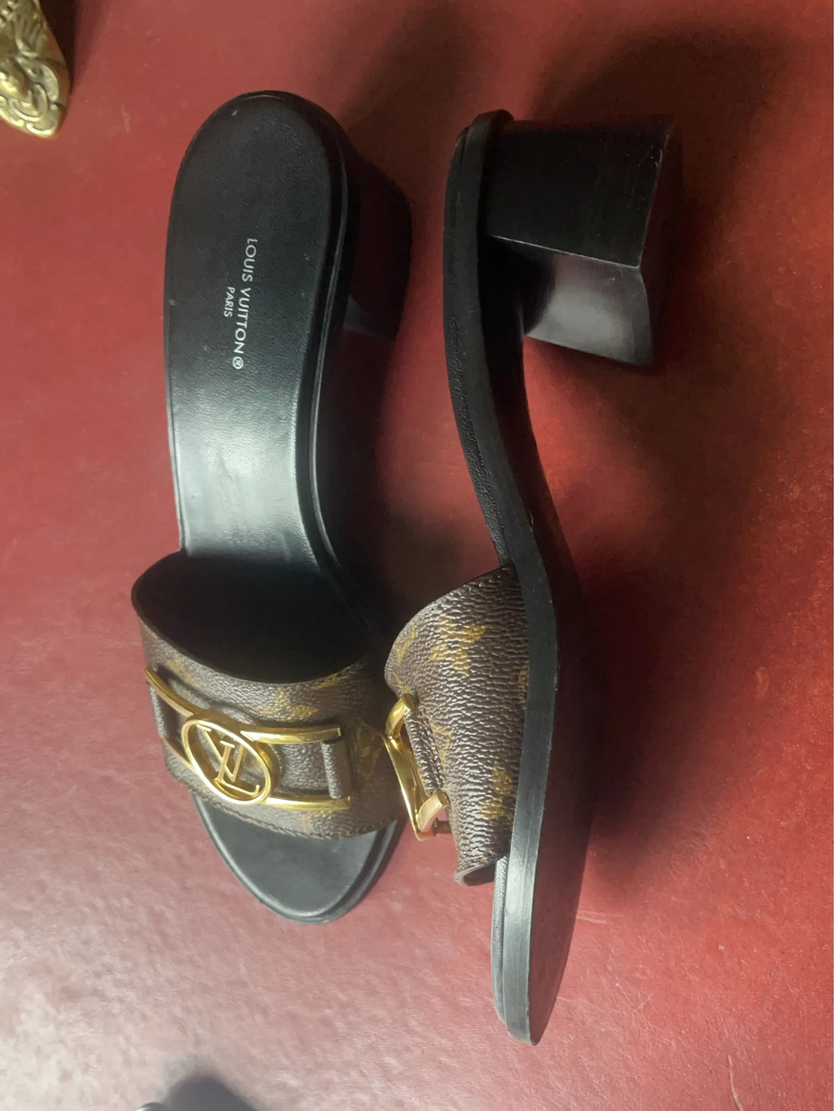 Louis Vuitton Lv Mule-skinnklackar