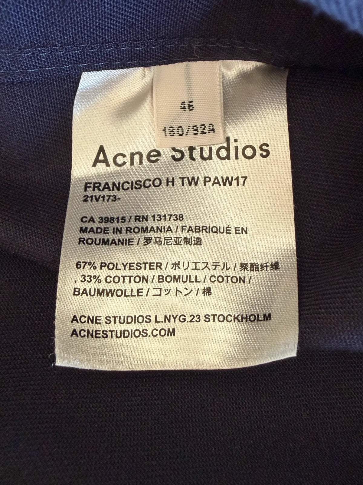 Acne Studios Fransisco Shirt