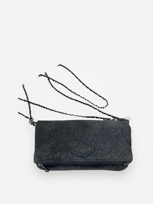 Zadig & Voltaire Suede Noir Cobolt Shoulder bag