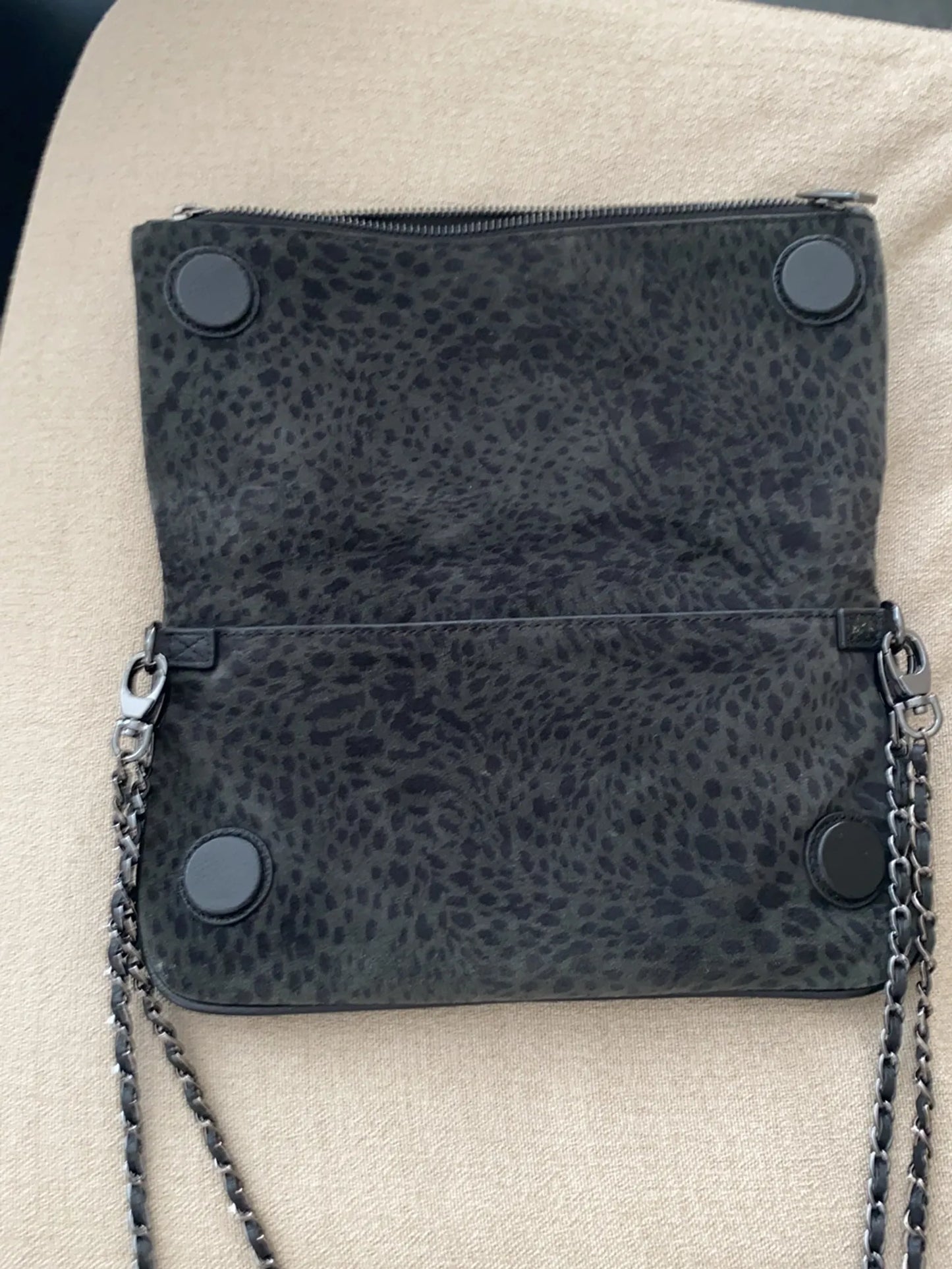 Zadig & Voltaire Suede Noir Cobolt Shoulder bag