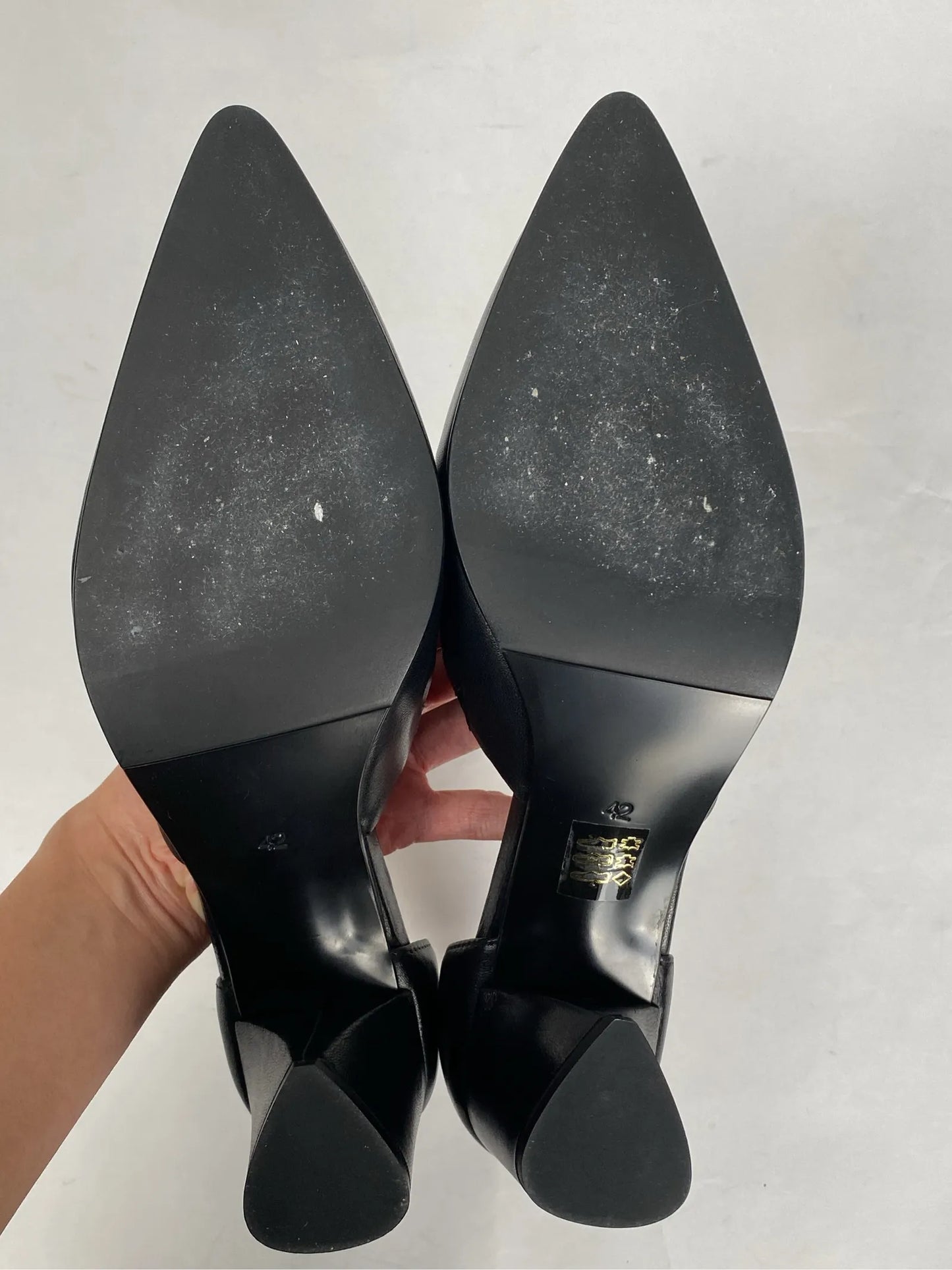 Blankens The Riverside Black Leather-skinnklackar NWT