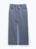 Filippa K Long Slit Denim Skirt