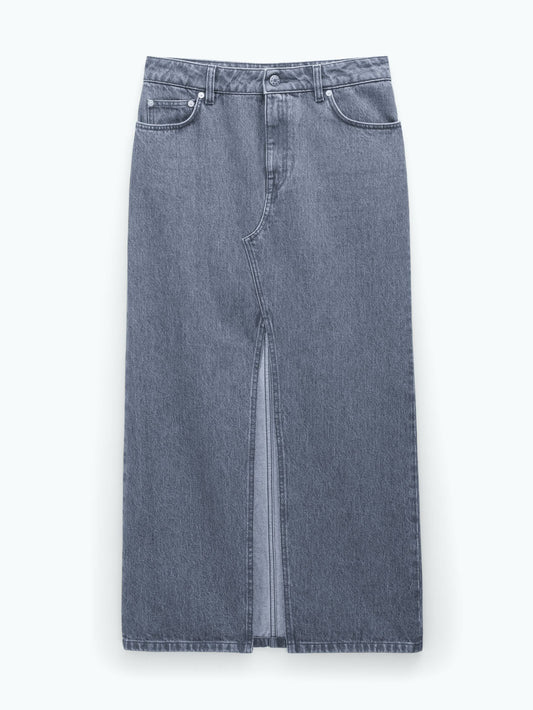 Filippa K Long Slit Denim-kjol