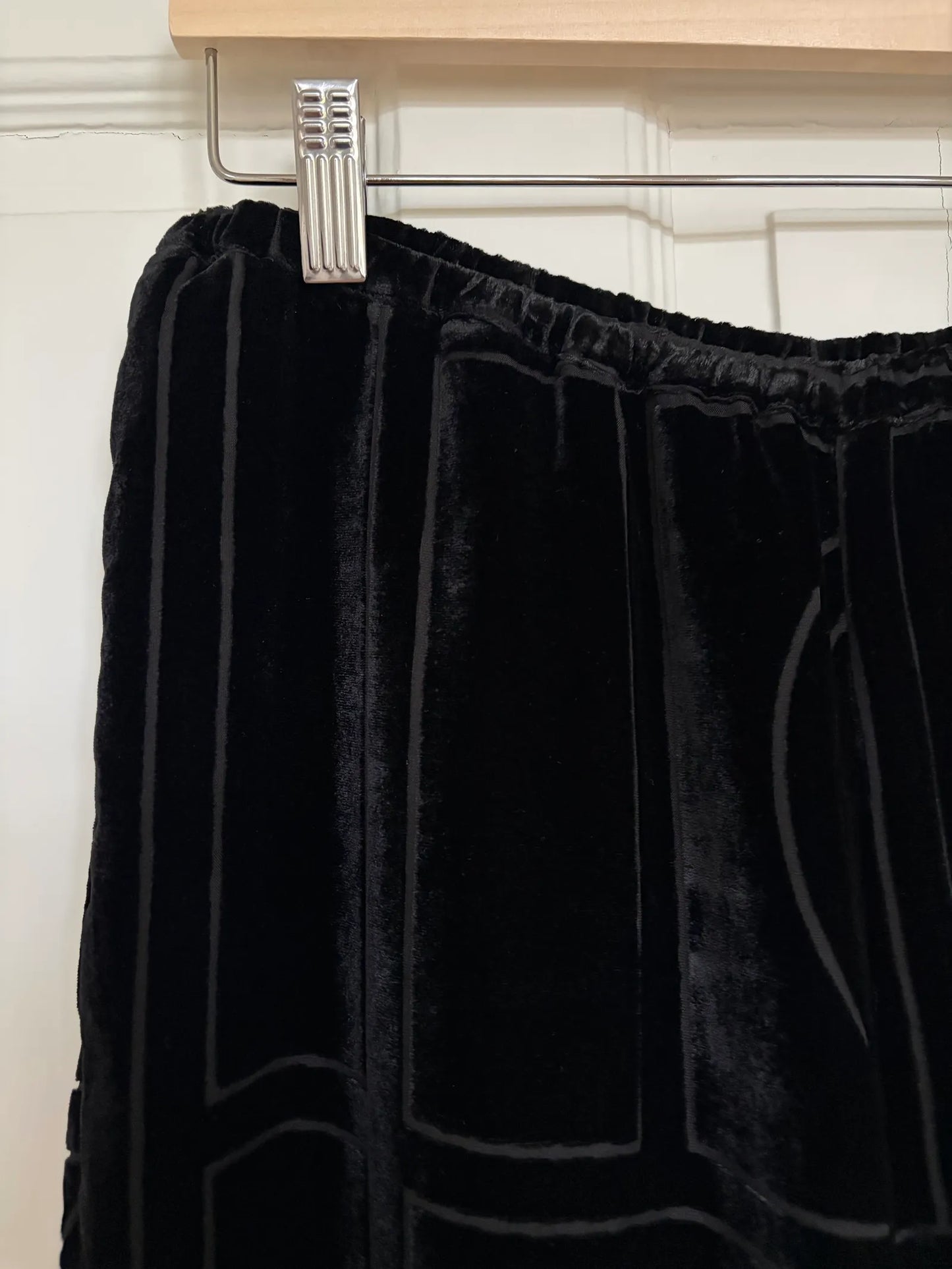 Toteme Monogram Devoré Pj Bottoms Black-byxor