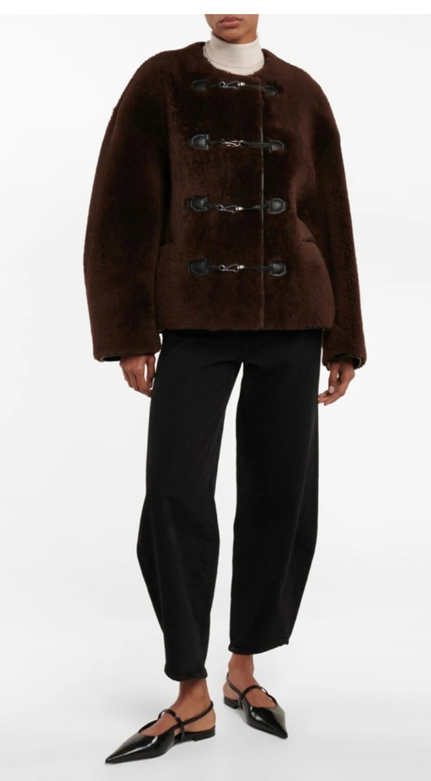 Toteme Teddy Shearling Clasp-pälsjacka