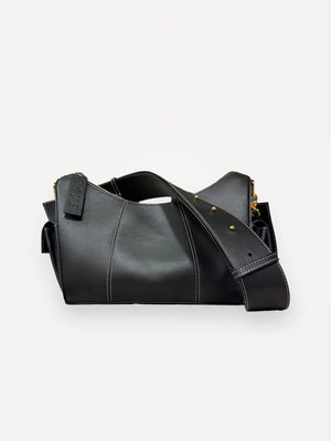 Batman Smooth Black Calfskin Shoulder bag