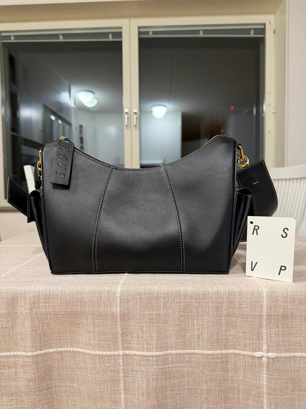 Batman Smooth Black Calfskin Shoulder bag