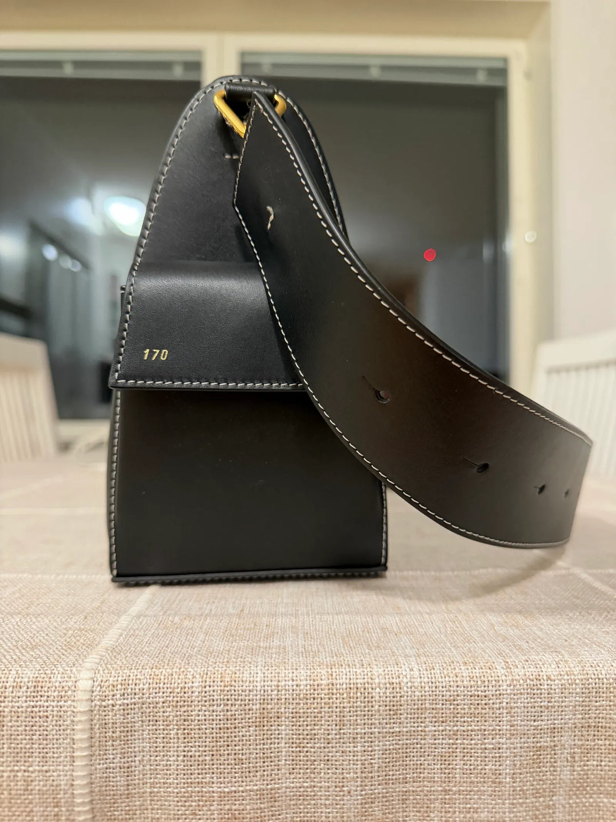 Batman Smooth Black Calfskin Shoulder bag