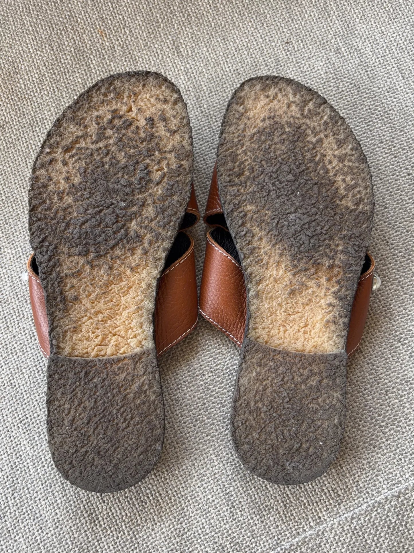 Blankens The Mette Brown Eco Leather With Pearls-skinnsandaler